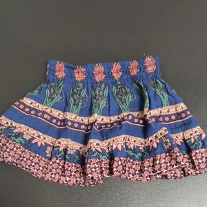 Cleobella Blue and Pink Floral Skirt